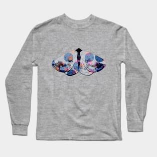 clouded silver moth - just blue moth Long Sleeve T-Shirt